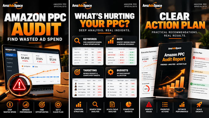 audit amazon PPC account, find wasted ad spend and provide a strategy