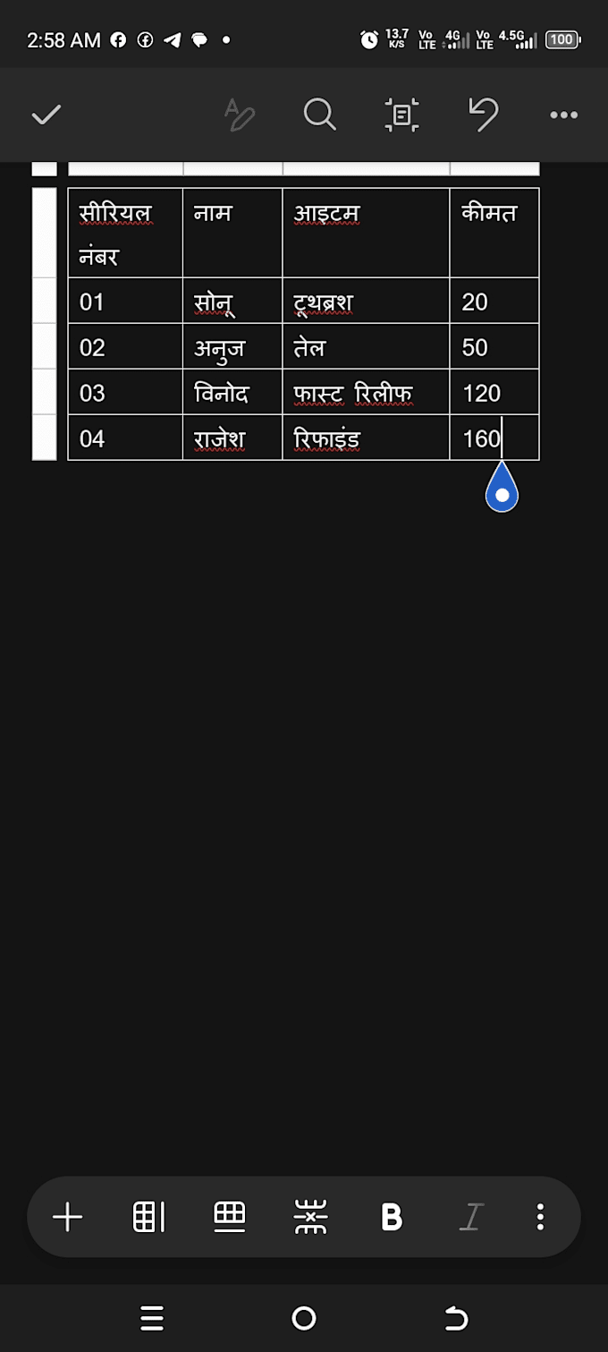 professional text editing and formatting in spreadsheet