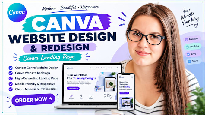 do canva website design, canva website redesign canva landing page