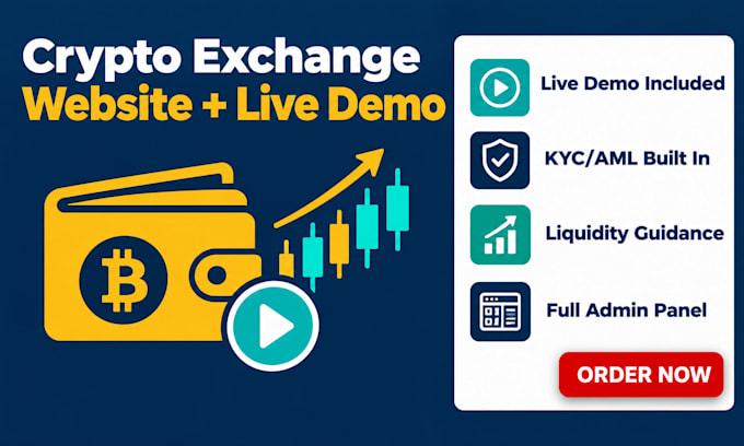 build crypto exchange website, p2p exchange, cex, live demo