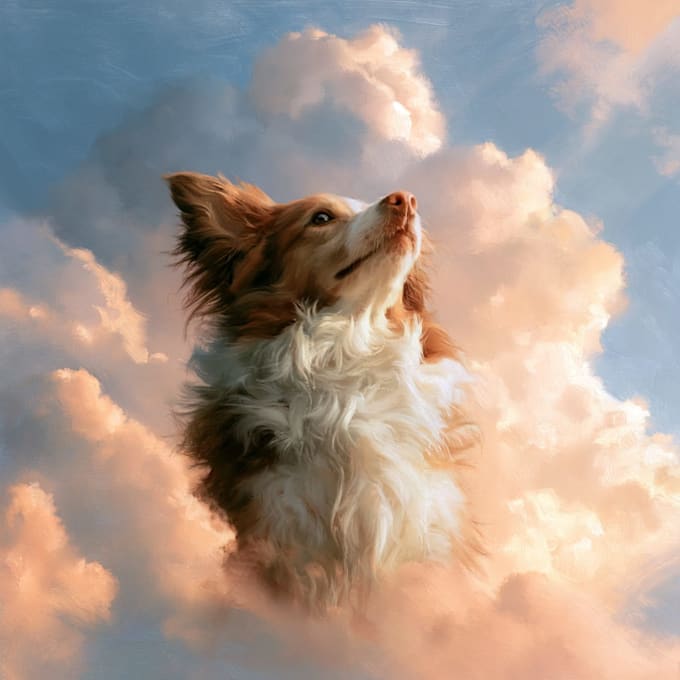 custom pet portrait, digital art, watercolor, pet memorial