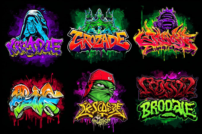 do typography, graffiti, lettering, and text logo design