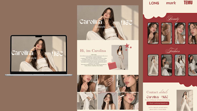 design a ugc portfolio website in canva
