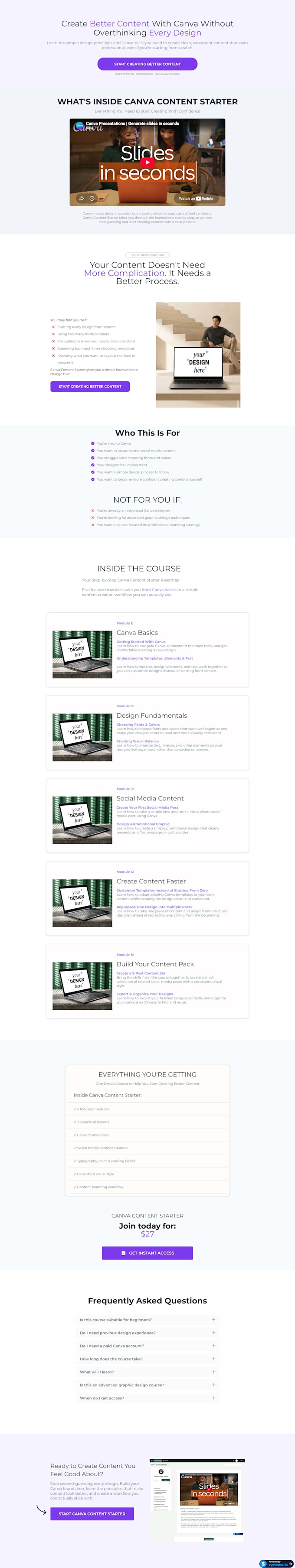 build a systeme io website and booking funnel for coaches