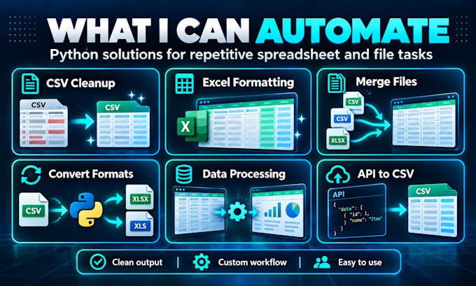 automate CSV and excel data processing with python