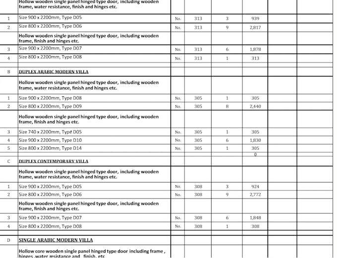 provide wood framing, lumber material takeoff