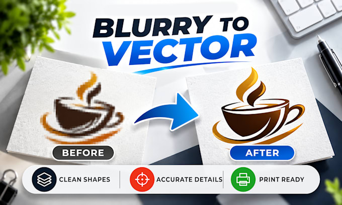 redraw, recreate and vectorize your logo professionally