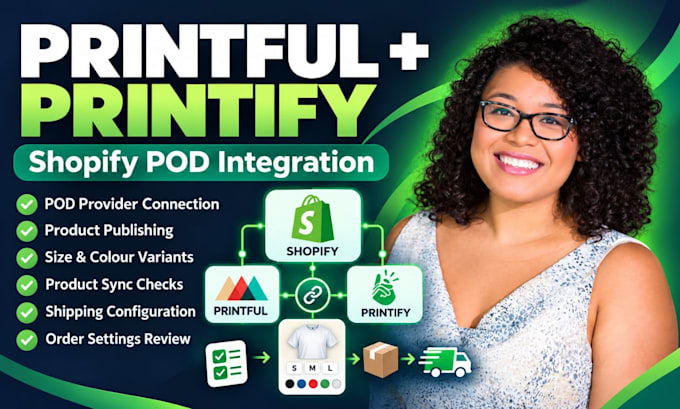 develop shopify pod print on demand store printiful integration printify setup