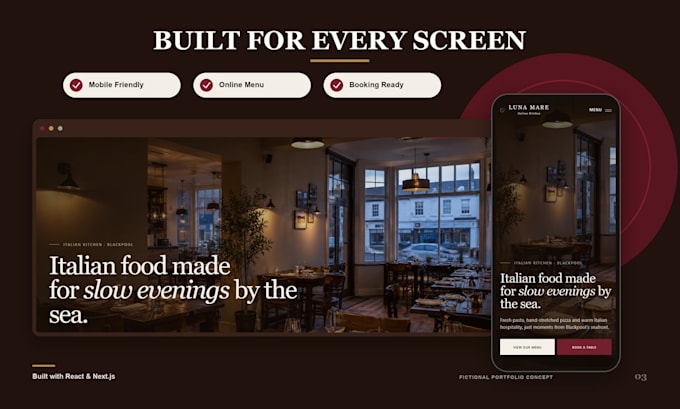 build a responsive website for your restaurant or cafe