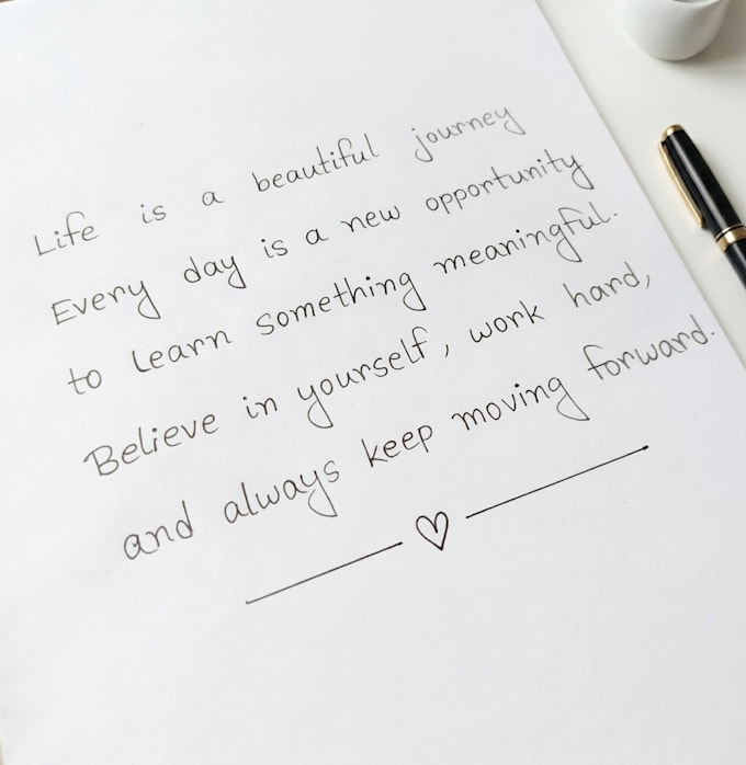 write handwritten letters, notes, and calligraphic cards
