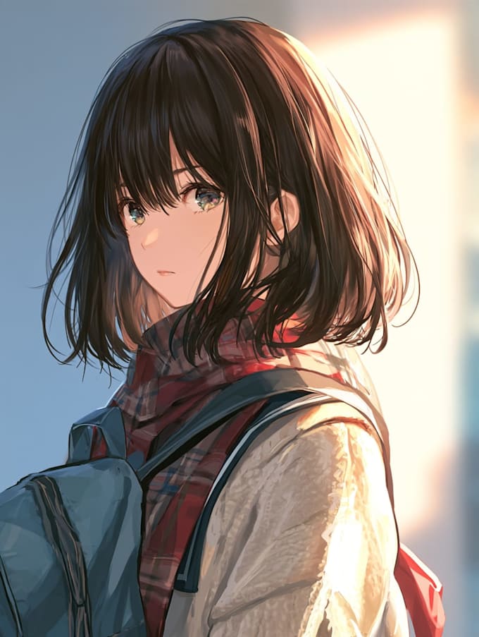draw an anime character illustration for commercial use