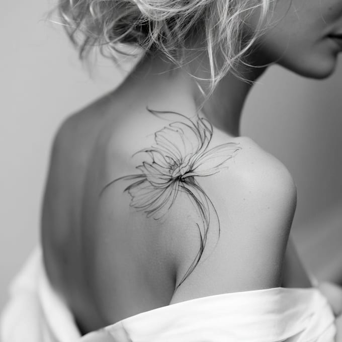 design a minimalist fine line tattoo