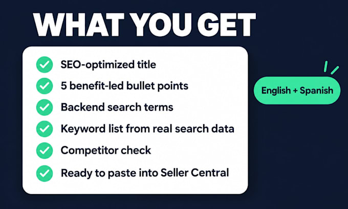 do amazon fba listing optimization with SEO title, bullets and keywords