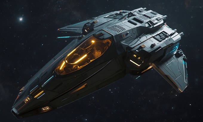 create custom 3d spaceship spacecraft and starship models 3d game asset