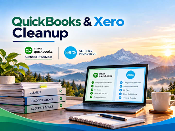 do quickbooks online bookkeeping, cleanup, reconciliation, and catch up