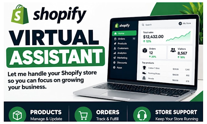 manage your shopify store as a virtual assistant