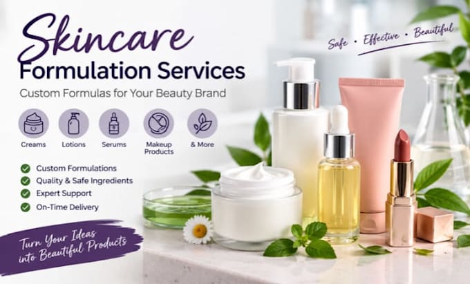formulate skincare products and cosmetic formulas