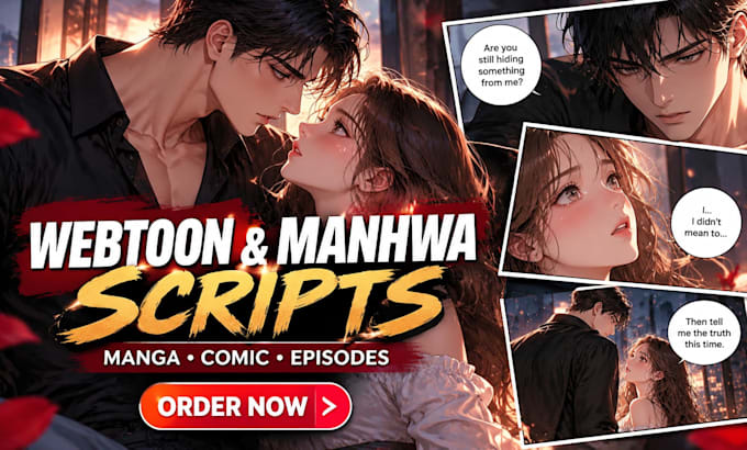 write webtoon, manhwa, manga or comic scripts based on your ideas