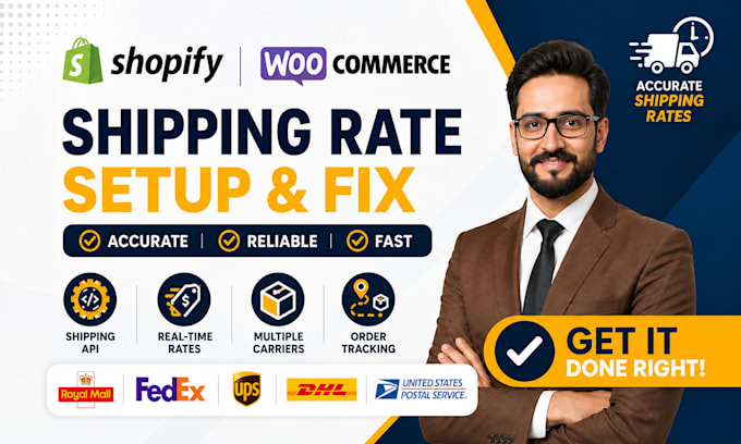 fix woocommerce wordpress royal mail fedex ups dhl usps shipping rate