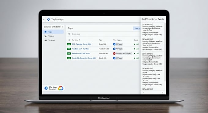 configure cloud server side ga4 with custom domain tracking