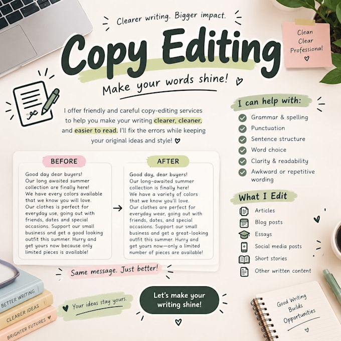 copy edit your essays and articles professionally
