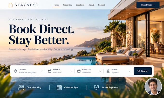 build hostaway vacation rental direct booking website and pms setup