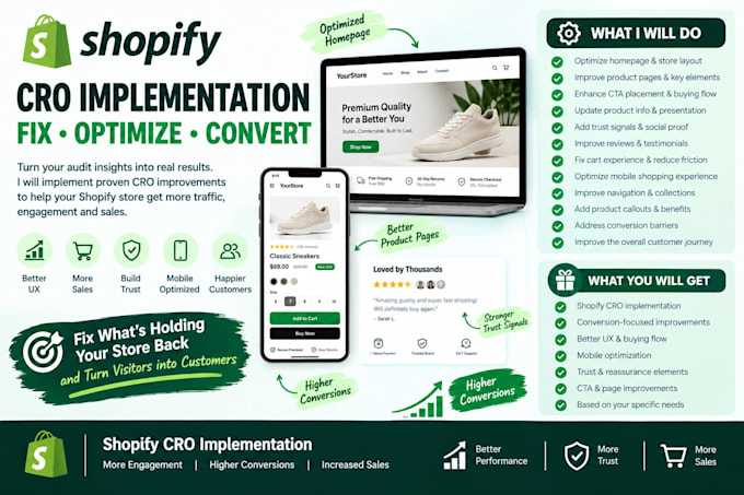 fix and optimize your shopify store for cro and higher conversions sales expert