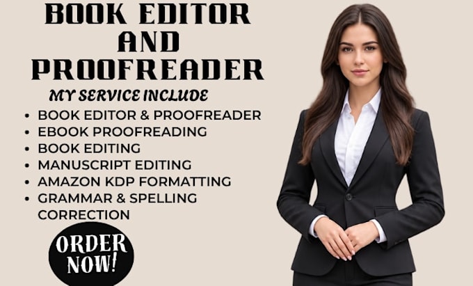 professionally edit and proofread your book or manuscript