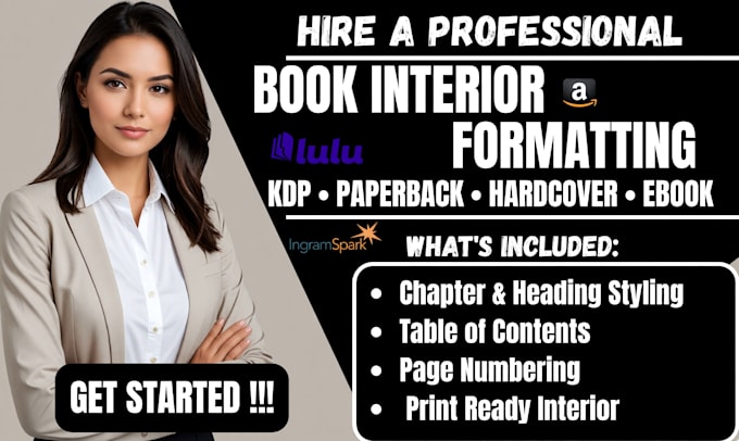 professionally format KDP interiors for paperback, hardcover and ebook