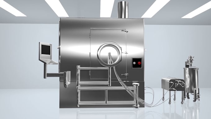 create 3d industrial animation technical machinery manufacturing process visual