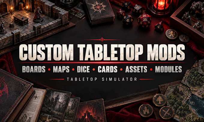 mod board games, map, dice, assets, rules, cards, modules for tabletop simulator