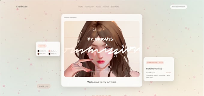 build a custom portfolio website for artists and creatives