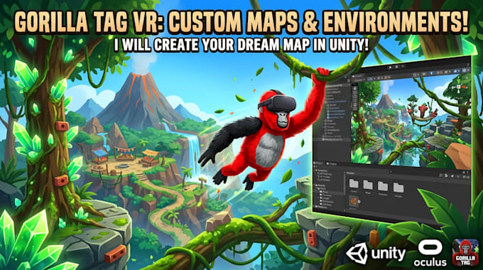 create a custom gorilla tag VR map and environment in unity