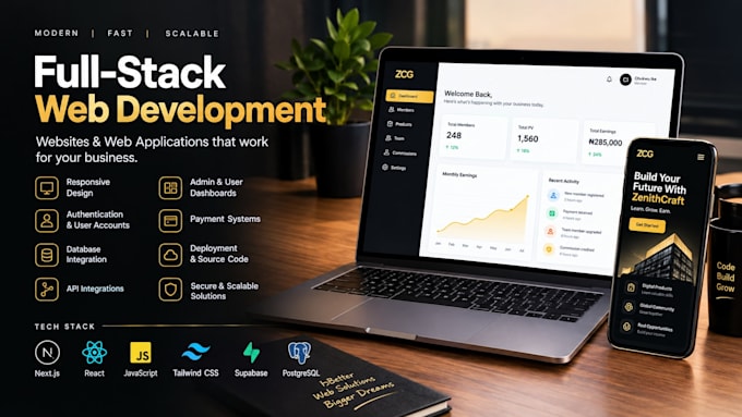 build a modern full stack website with next js, supabase and postgresql