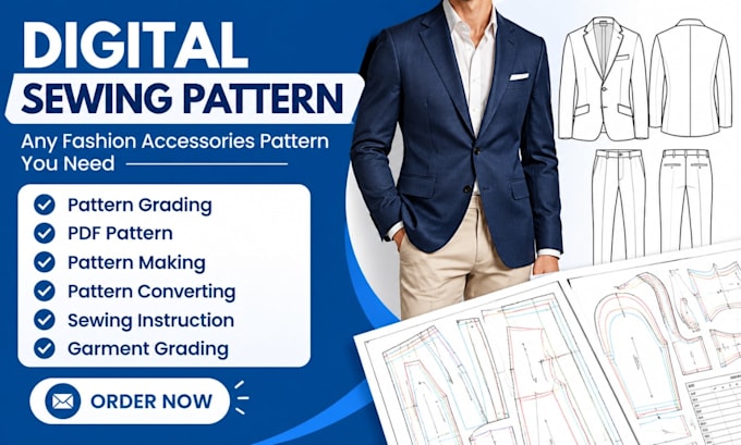 create digital sewing pattern for clothing