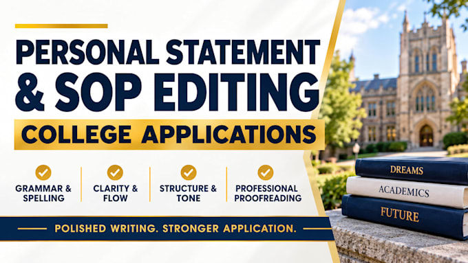proofread and edit your college application personal statement or sop