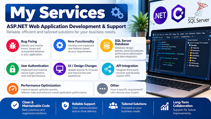 develop your asp net c sharp sql server web application