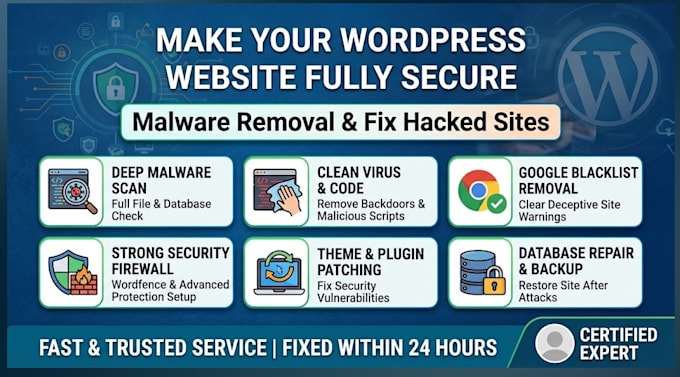 clean malware and improve your wordpress website security