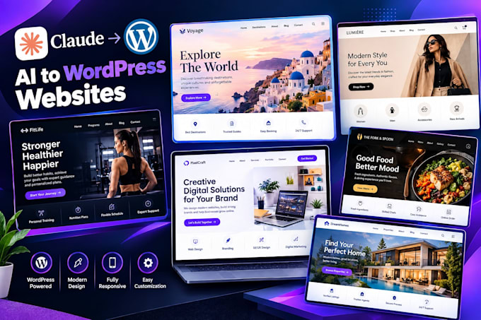 convert claude ai website to wordpress using elementor