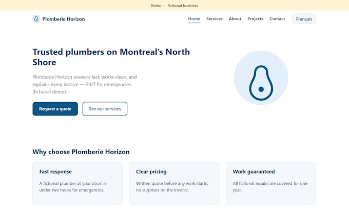 build a mobile friendly one page website for your local business