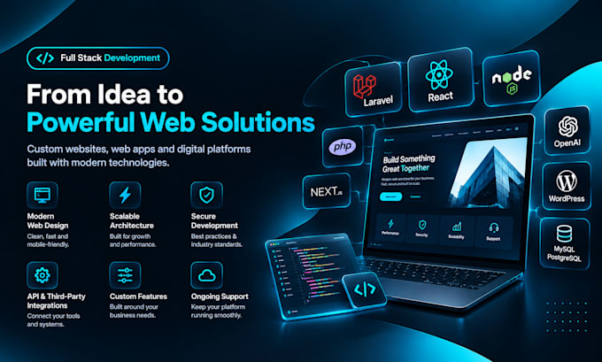 build custom website development as full stack developer in nextjs and react