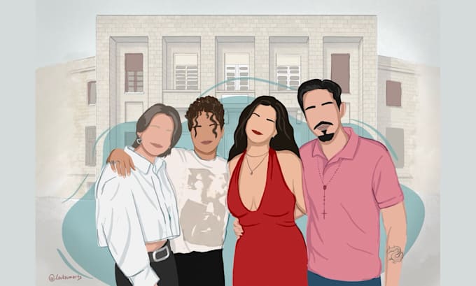 turn your photo into a custom flat portrait illustration