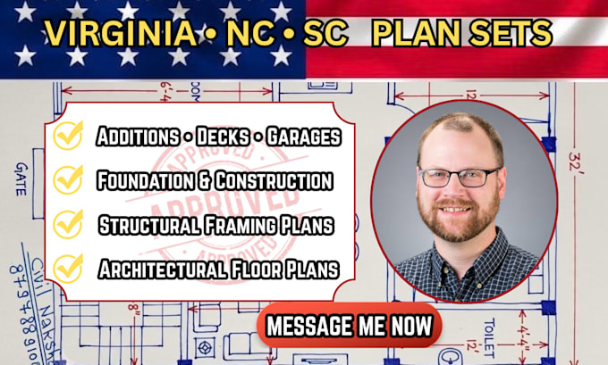 draw and view for virginia nc sc ca architectural plan structural engineer