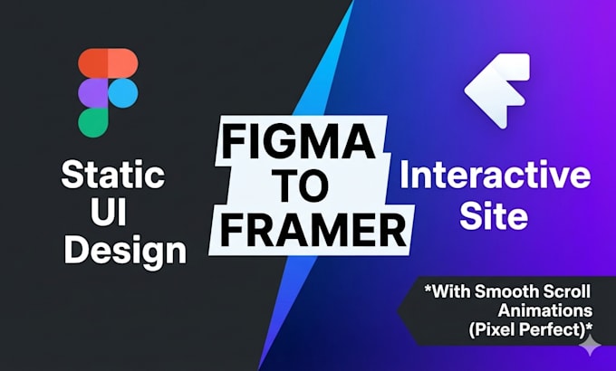 convert figma to framer website with smooth scroll animations