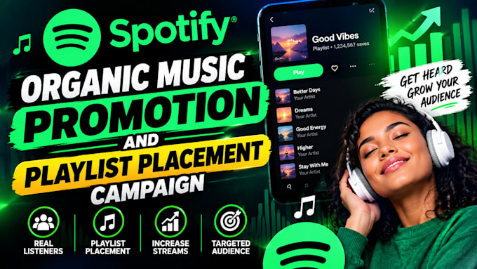 do organic music promotion and playlist placement campaign