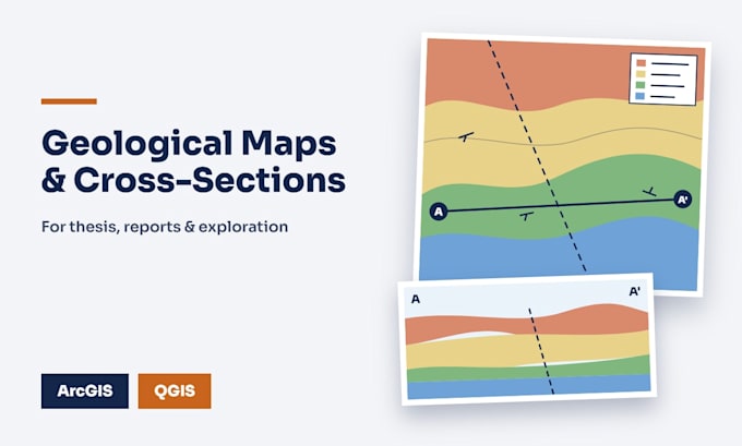 create professional geological maps and cross sections using arcgis or qgis