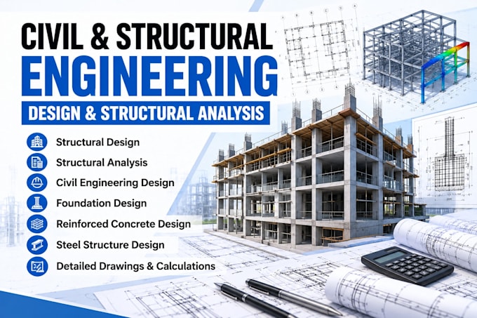 do structural engineering design, civil engineering and structural analysis