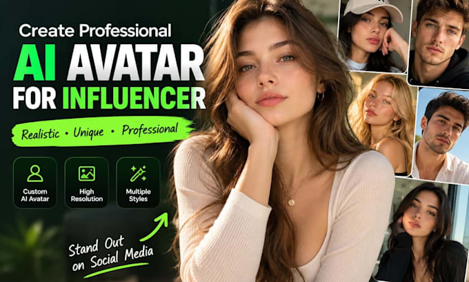 create professional realistic ai avatar for influencer