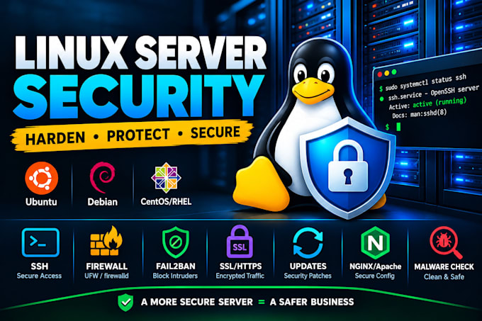 secure and harden your linux server vps and cloud server