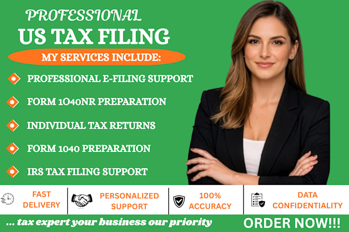 prepare and file us tax return 1040 1040nr